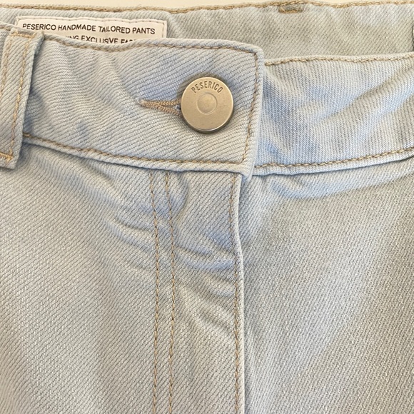 Peserico Slim jeans with maxi dart in bleach washed comfort denim sz 6 - Picture 7 of 16
